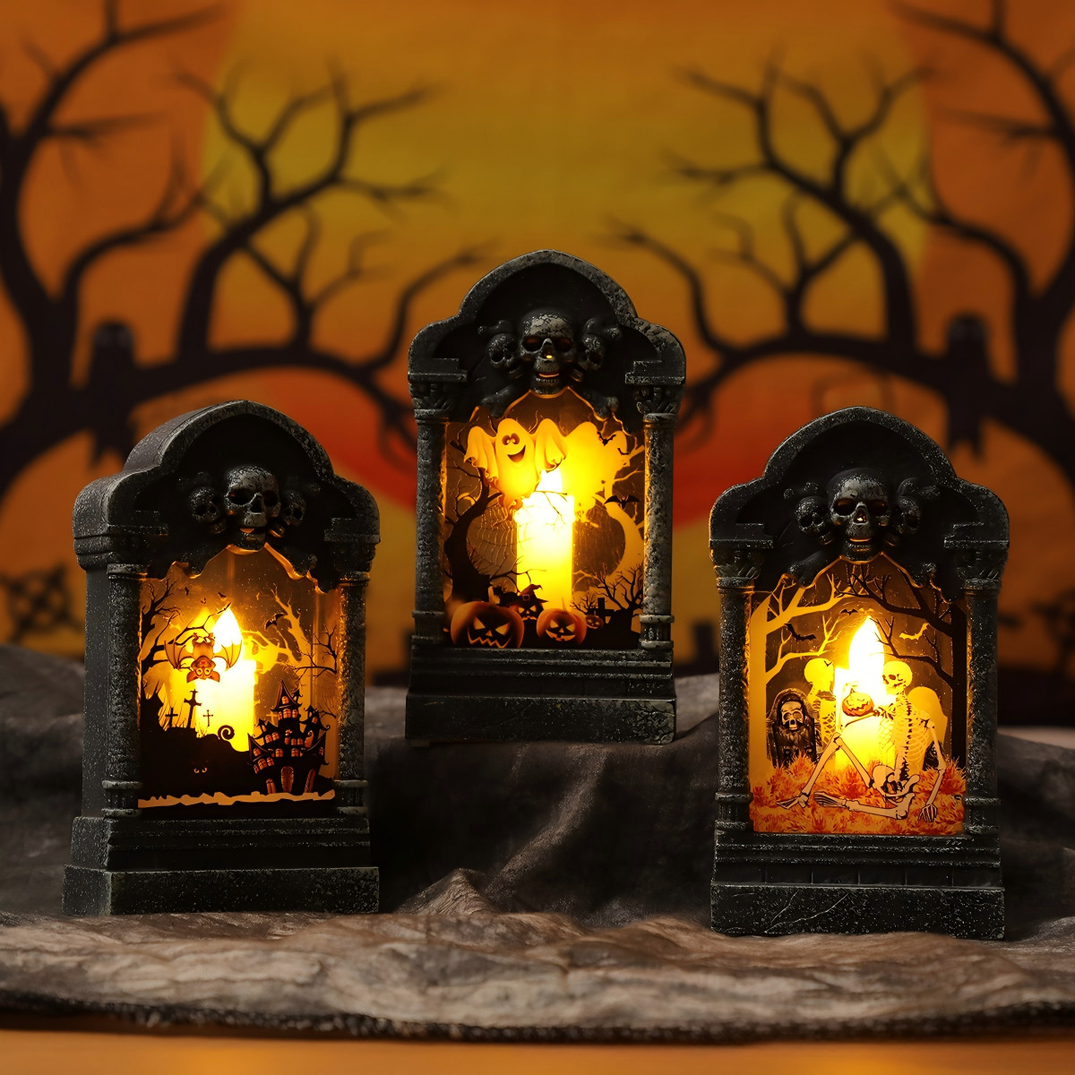 Tombstone Halloween House embrujado bar escenario de terror Tombstone espuma luminosa Tombstone Halloween accesorios de fotografía Tombstone