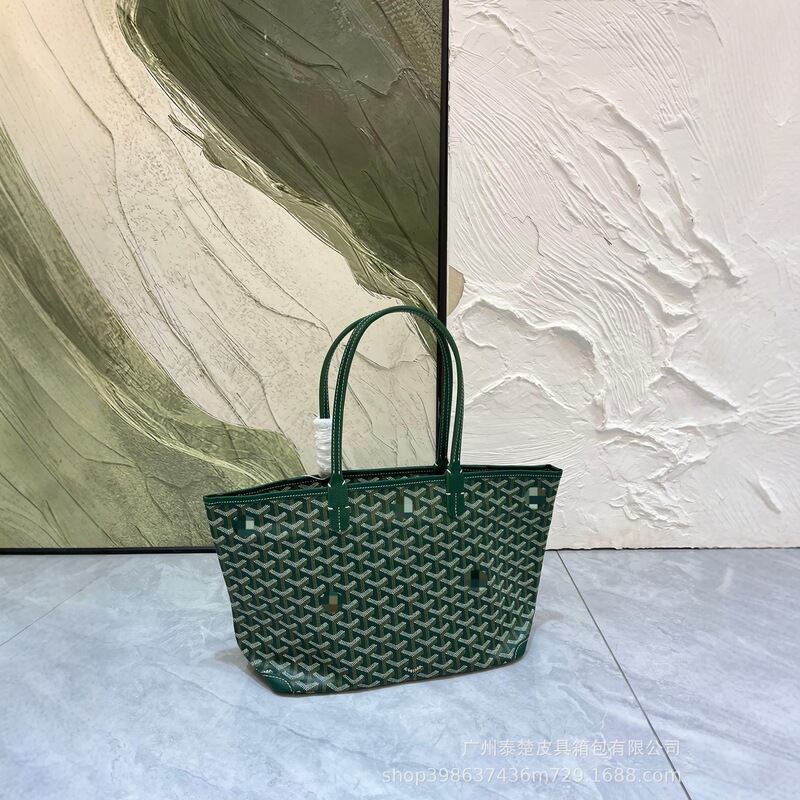 2025 New Goyard Dog Tooth Pattern Tote Bag Large Capacity Shoulder Handbag Women's Fashion Versatile Mother-In-Law Bag