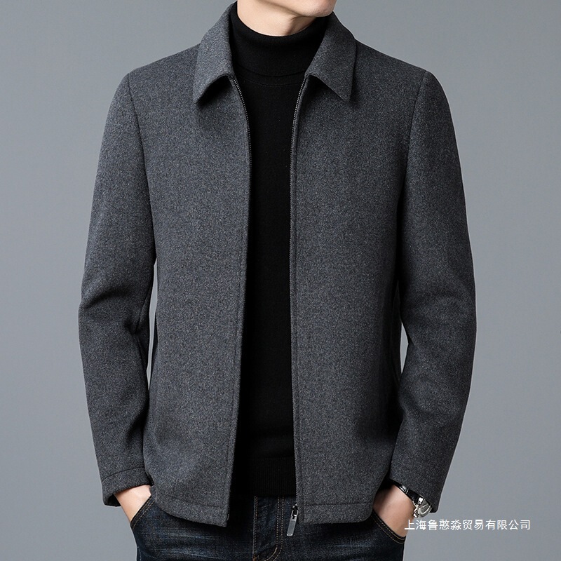 Wool Coat for Men 2025 Autumn and Winter Casual Versatile Lapel Men's Jacket Business Men's Jacket