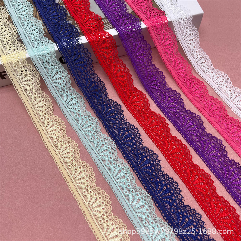 3cm Colorful Lace Accessories Elastic Soft Handmade diy Underwear Panties Decorative Accessories Embroidered Fabric 3cm Colorful Lace Accessories Elastic Soft Handmade diy Underwear Panties Decorative Accessories Embroidered Fabric