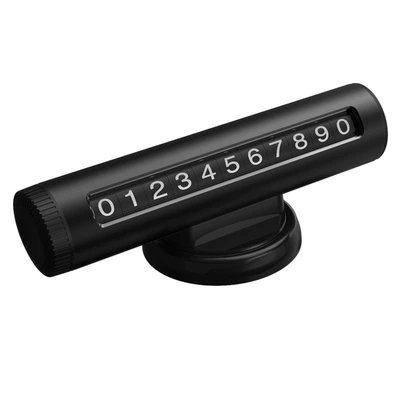 Tc12 Factory Direct Sales Spot Wholesale Alloy Hidden Temporary Roller Number Parking Plate 20 New Number Plate (Nömrəli dayanma kartı) - black
