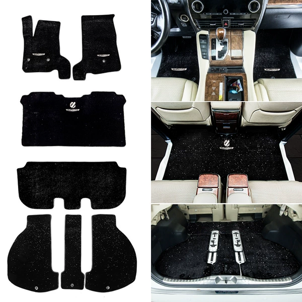 15-23 Alfa-all car black [7-piece set] [upgraded thickened starry velvet]