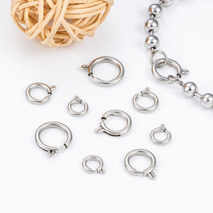 Stainless steel slingshot buckle spring buckle without welding ring non-fading necklace bracelet connection buckle stainless steel jewelry buckle in stock