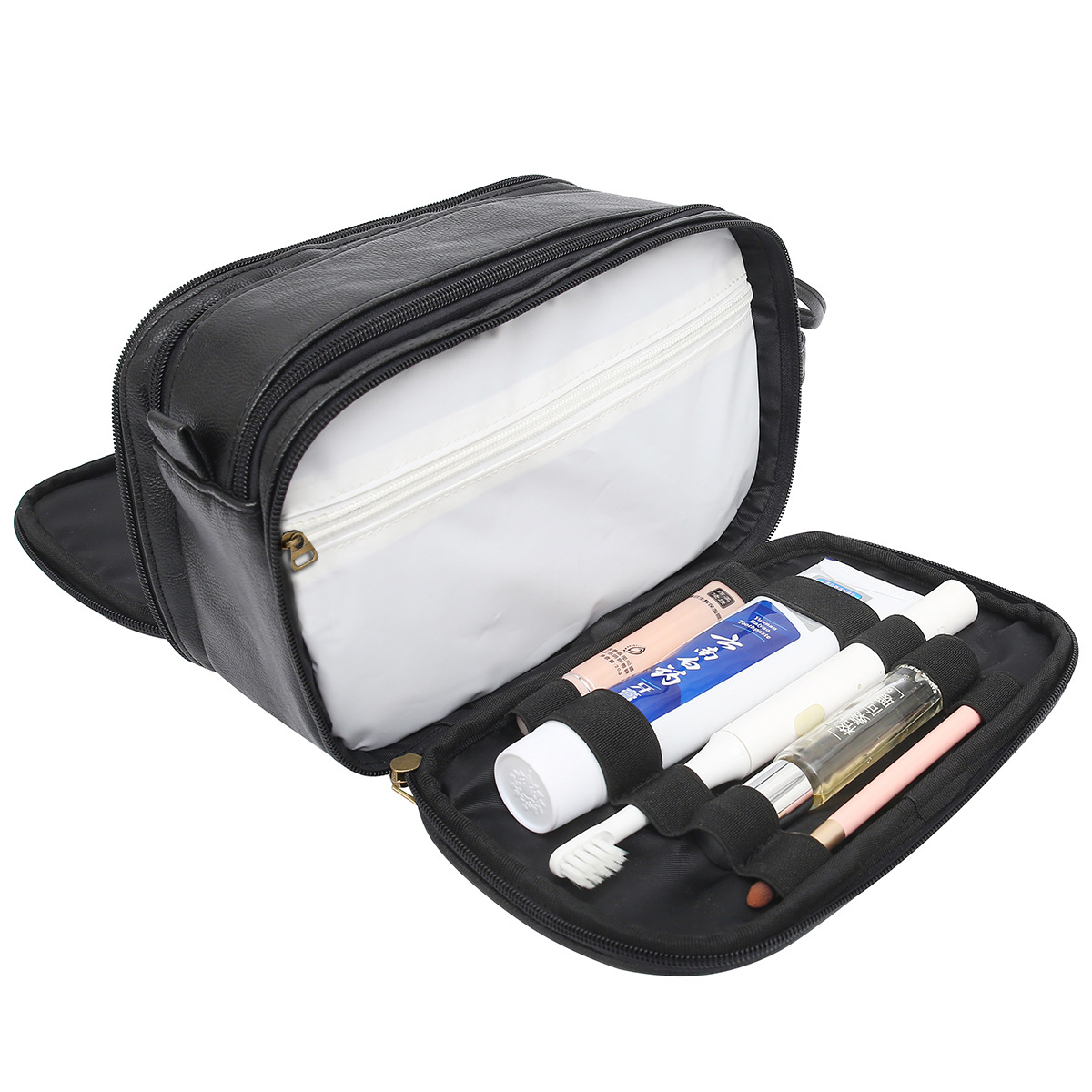 Venta directa de fábrica Amazon transfronterizo nuevo neceser de hombre bolsa de cosméticos de viaje almacenamiento gran cantidad disponible en stock