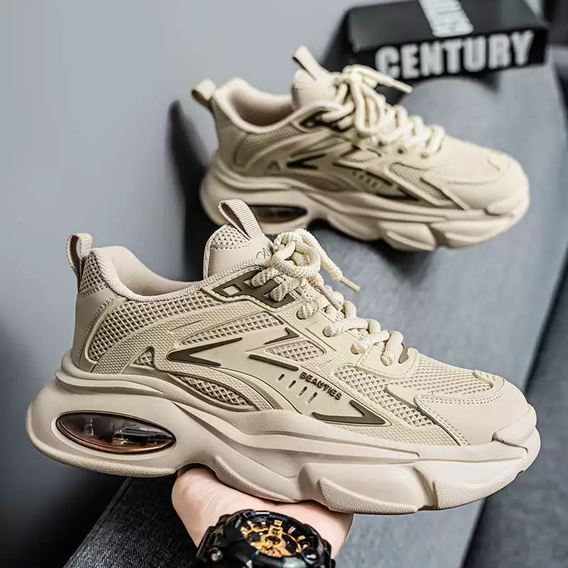 Популярная сетчатая популярная противоскользящая амортизирующая уличная походная обувь для бега, дышащая повседневная обувь для папы, мужская обувь