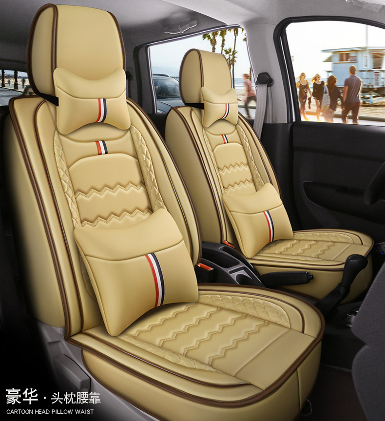 Factory Direct Sales of Wear-Resistant and Durable Seat Cushions, Full Leather, Seven-Seater, All-Season Universal Car Seat Cushions, Interior Accessories