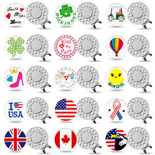 跨境热销高尔夫球位标帽夹mark来图定logo golf马克磁性圆形球币