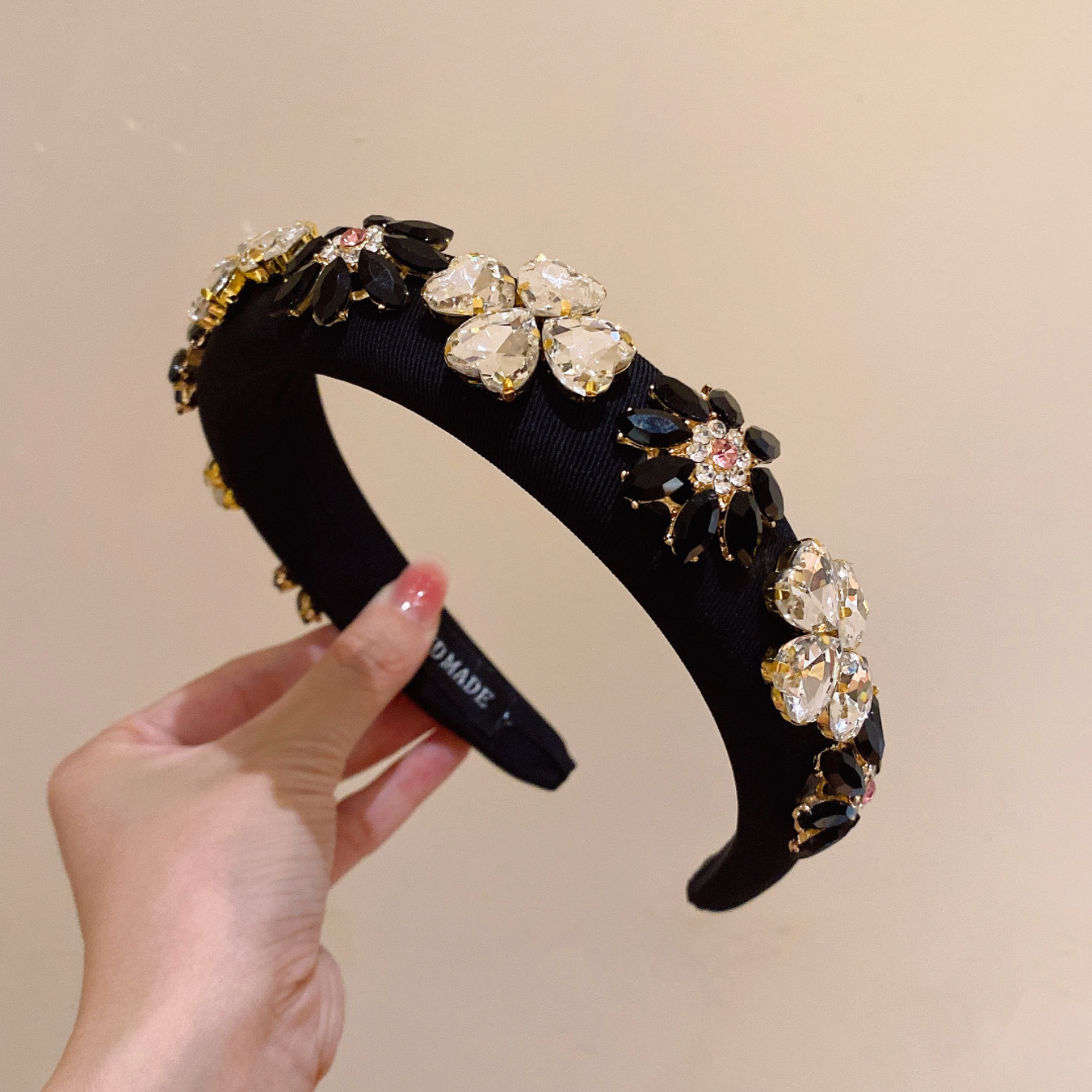 150g Weight Hair Band Hair Accessories Type 1 Piece Quantity Holiday, Date Occasion Rhinestone Material Flower Pattern Women's Gender Women's Lady Flower Rhinestone Hair Band 3