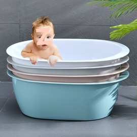 婴儿洗澡盆坐躺两用新生儿洗头全身洗澡桶大号宝宝椭圆形浴盆儿童