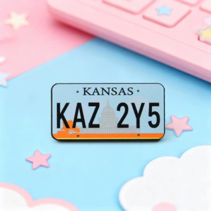 2026 New Simple Style Brooch Geometric License Plate Enamel Badge TV Series Merchandise Fan Gift Collectible