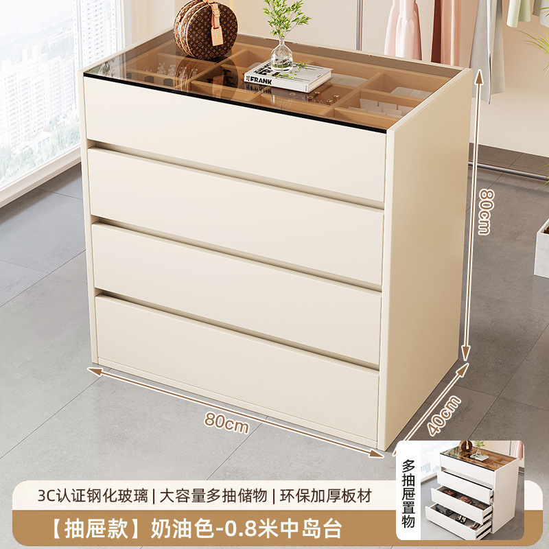 服装店展示台珠宝首饰中岛流水展示柜小型店铺钢化玻璃多层陈列桌|undefined