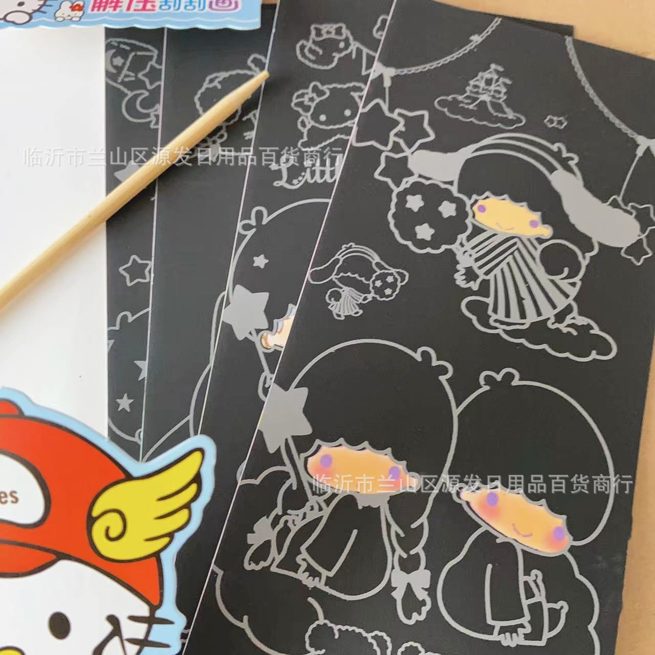 Rasguño de los niños de dibujos animados nota brillante diversión DIY hecho a mano educativo Tarjeta de rasguño estudiante colorido al por mayor
