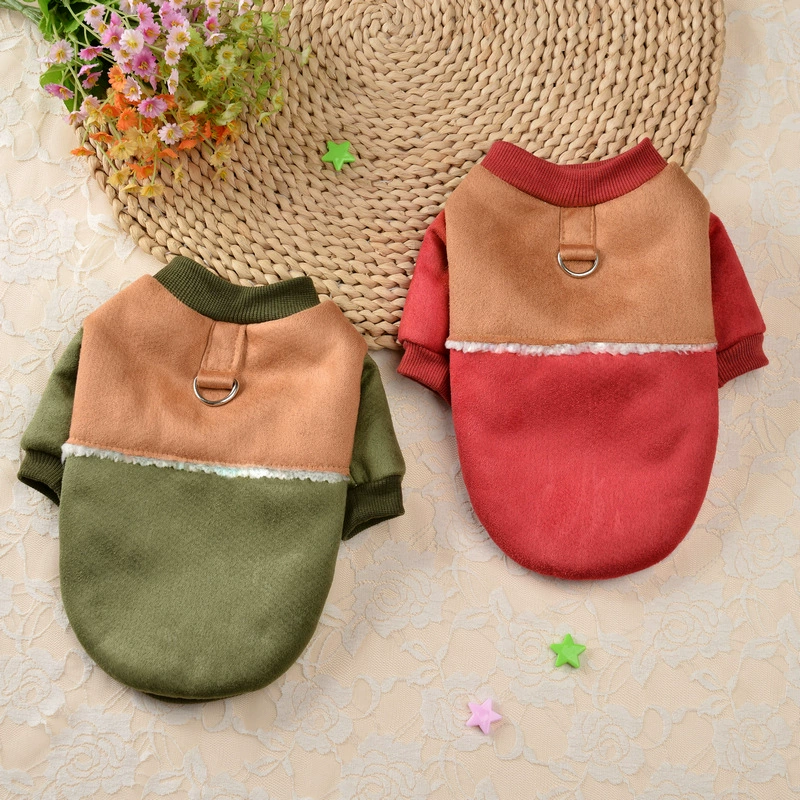 Щенки, кошки, замшевая, хлопчатобумажная одежда, ветрозащитная, бархатная теплая, теплая, теди коки, медведь осень и зима