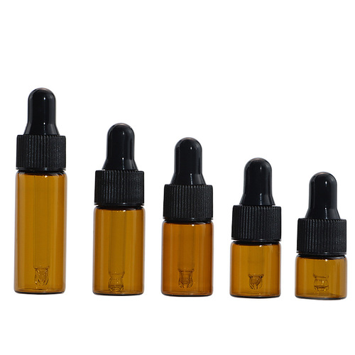 Brown dropper essential oil bottle 1ml 2ml 3ml 4ml 5ml sample dispenser essence glass bottle blowing bottle