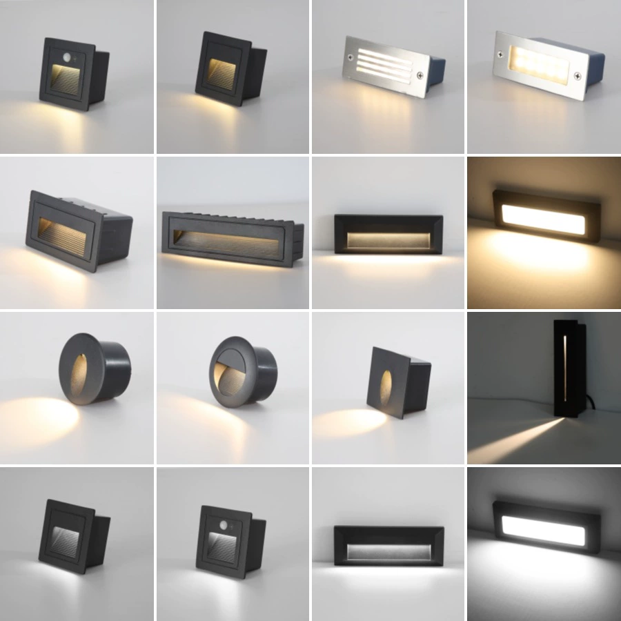 Светодиодный напольной фонарь Встраиваемый ступенчатый фонарь Индукционная настенная угловая лампа наружная настольная лампа Mingfaed лестничный коридор декоративная лампа