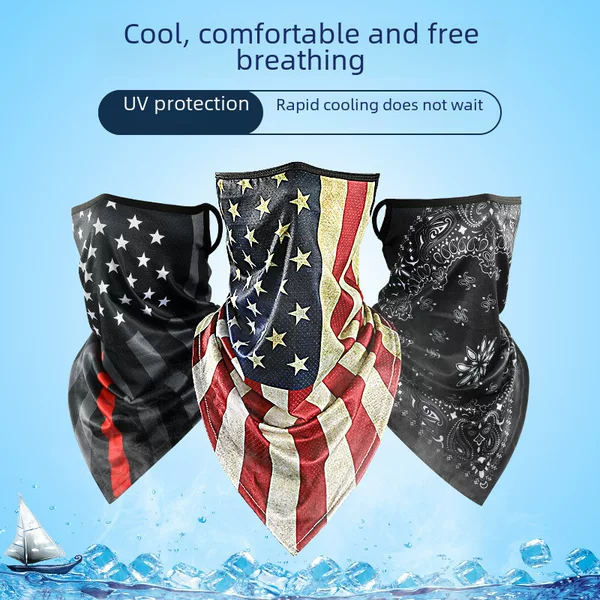 Spring and summer ice silk sunscreen magic turban outdoor riding anti-ultraviolet cold breathable comfortable neck sunscreen mask