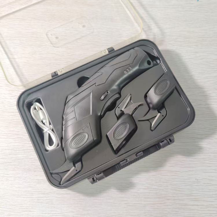 Nueva tela alfombra cuero cortar tijeras eléctricas transfronterizas de mano recarga de tela cortador de tijeras eléctricas