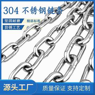 304 Stainless Steel Chain Swing Guardrail Chandelier Lock Chain Long Ring Chain Short Ring Lifting Clothes Drying Pet Dog Iron Chain