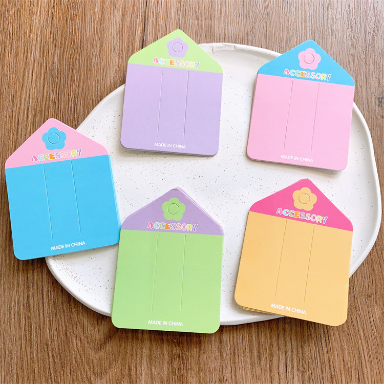 Adult and Children Colored Hair Clips Packaging Paper Cards Handmade Accessories Hairpins Hair Rings Rubber Bands Hair Ties Packaging Materials