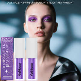 高光液体眼影 闪粉亮片卧蚕珠光细闪防水眼影液彩妆跨境钻石眼影