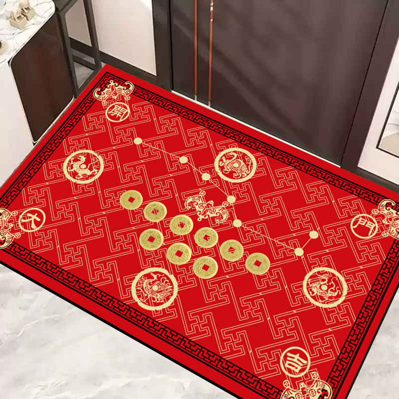 Entrance Door Mat, Seven Stars and Nine Fortunes, Household Anti-Slip Floor Mat, Five Elements Fortune Carpet, Wholesale, Machine Washable, Foyer