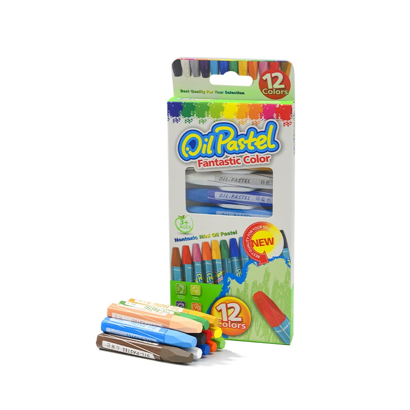 Crayons, children's ecological brush, painted coloring book, waterproof hexagonal oil pastel, 36 colors