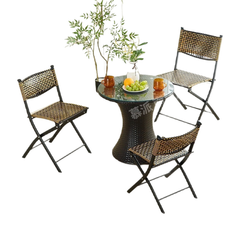 silla plegable de caña hecha a mano simple camping barbacoa al aire libre balcón sala de estar comodidad selección de mesa silla caña silla