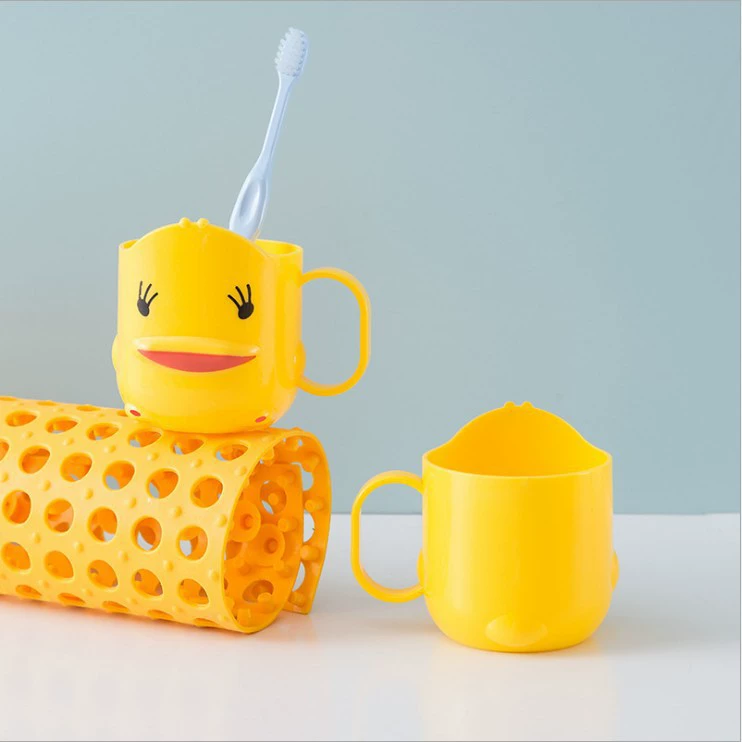 B.Duck, мультяшный детский милый ополаскиватель для рта, мягкая зубная щетка, защита от падения, увеличенная толщина, утка
