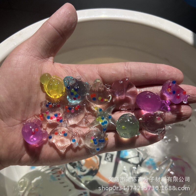 Baby's Bubble Big Beads Absorbent Beads New Raw Egg Cartoon Shape Absorbent Beads Water Baby Water Elf Crystal