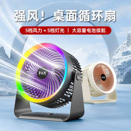 2025新品桌面风扇充电款长续航便携小风扇办公室台式usb循环风扇