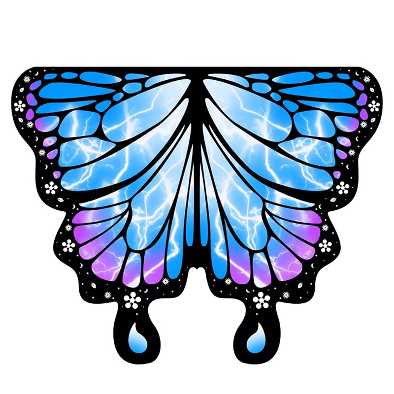 Transfronterizo padre-hijo mariposa capas de fiesta giratoria alas capas de impresión digital capas de punto de color nuevo