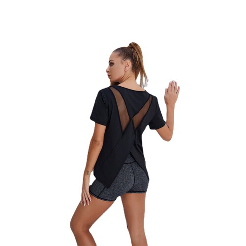  Summer Western Style Bralette Yoga Top for Women, Gym Mesh Fashion Breathable Quick-Dry Shirt