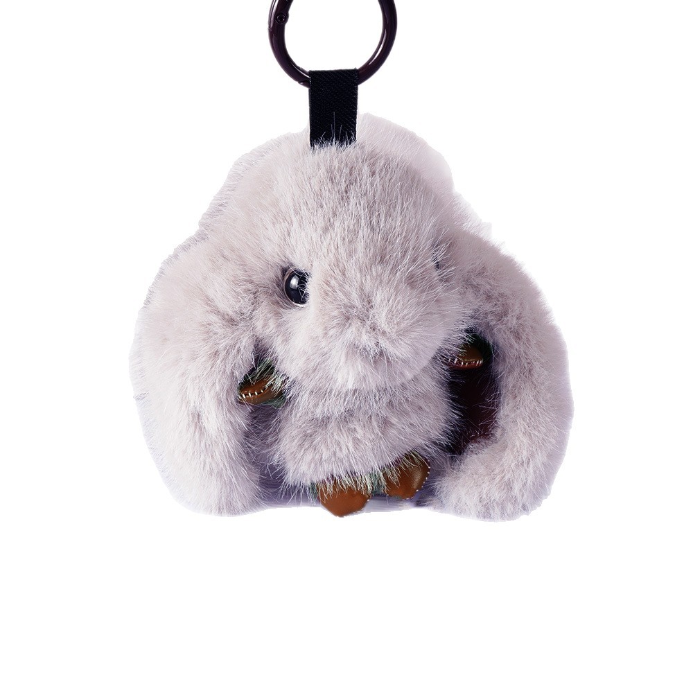 Bonita imitación de visón peluche mini pequeño conejo llavero de automóvil bolsos hechos a mano colgantes regalos de alta calidad en stock