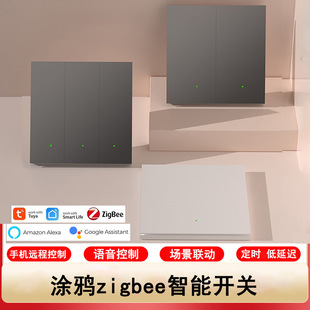 Tuya Zigbee Universal Smart Switch for Single-Pole and Neutral Wires, Compatible with Uk/Eu 86 Type, Smart Life Remote Control