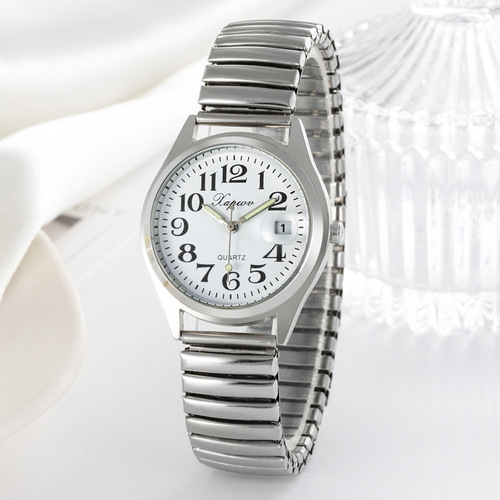 Cross-border new xapwv luminous single calendar watch casual fashion waterproof men's watch brand elastic steel band