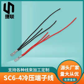 厂批发SC6-4端子线0型圆环铜鼻子冷压端子线储能电池充电线电源线