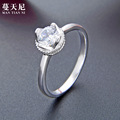 日韩版s925纯银饰品锆石戒指女指环小众设计ins风戒指情人节礼物