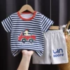 K079-red car short set