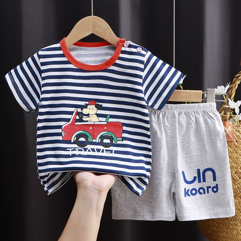 Комплект из тонкого хлопка для детей, рукава, футболка с коротким рукавом