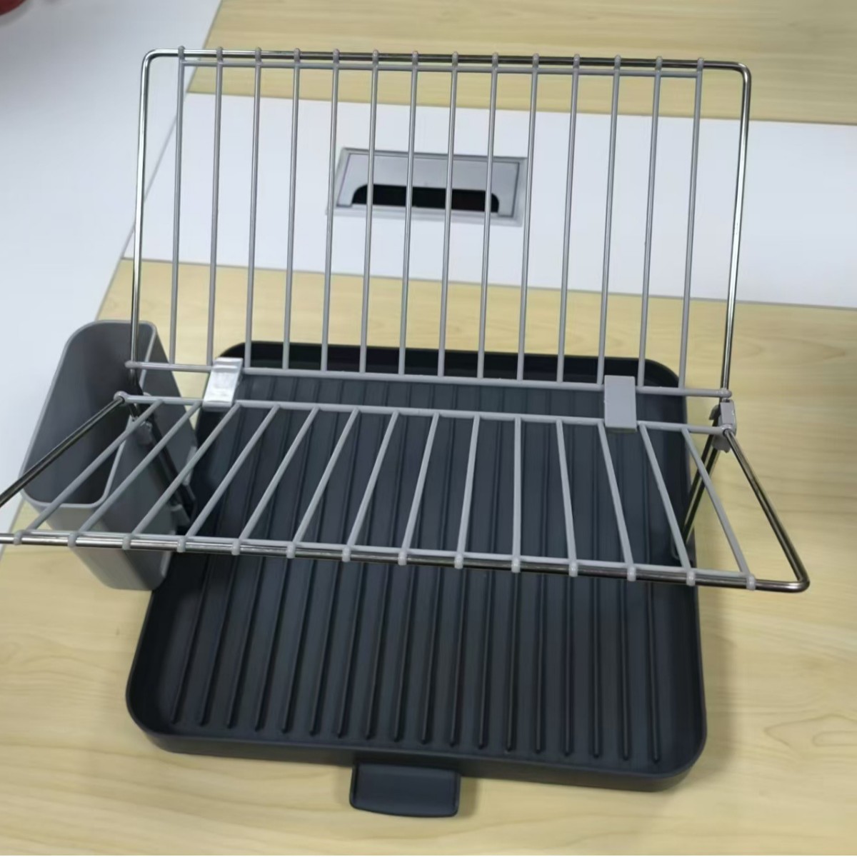 Estante de drenaje de cocina Estante de almacenamiento de platos palillos cucharas Estante de almacenamiento de acero inoxidable Estante de platos Estante de platos multifuncional
