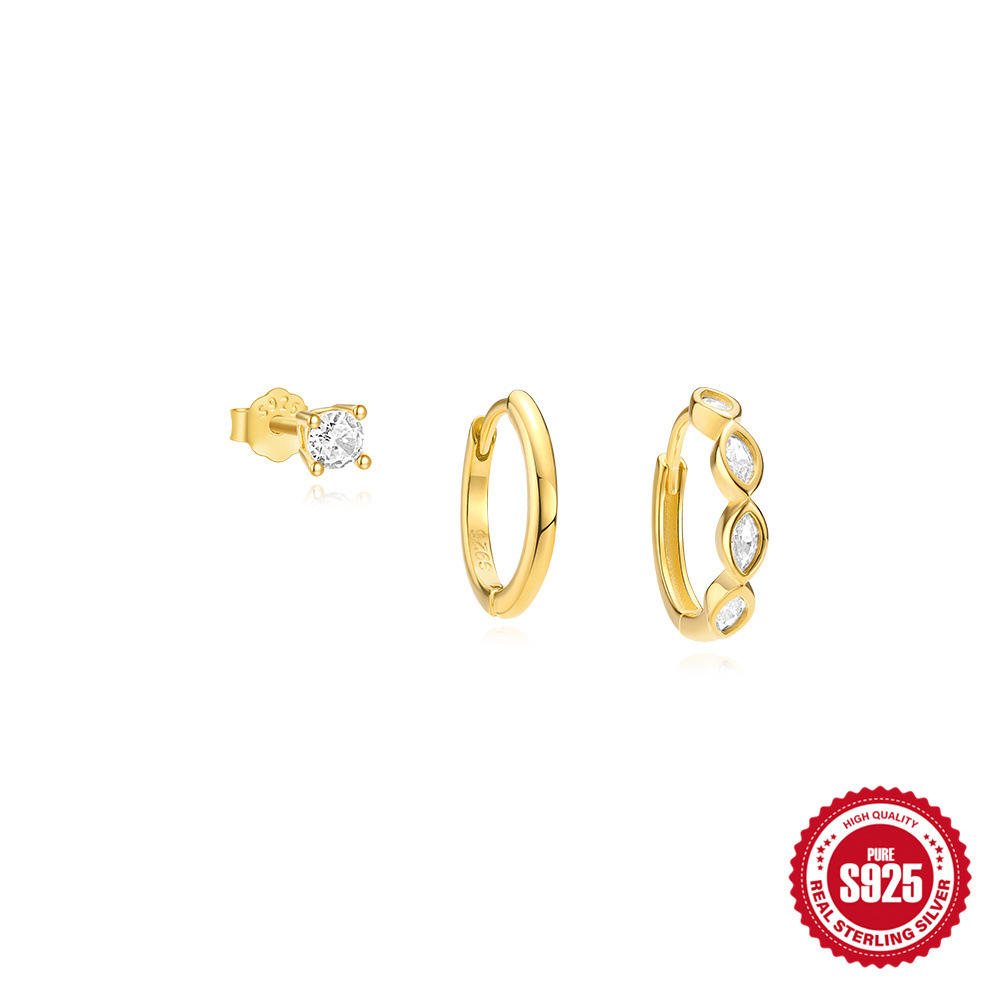 Moda europea y americana s925 plata de ley ins borla de cadena con incrustaciones de diamantes