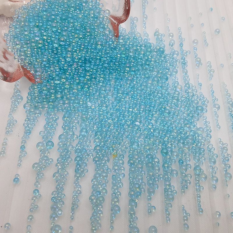 玻璃气泡珠无孔幻彩圆珠泡泡珠透明美甲微珠流沙笔刀填充DIY材料|undefined