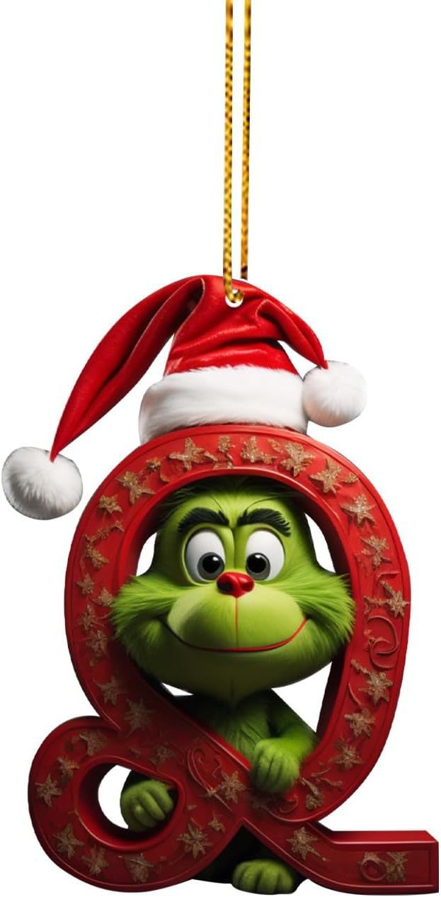 Amazon Grinch Letras Decoración Decoración de Navidad Decoración de árbol de Navidad Colgante image 22