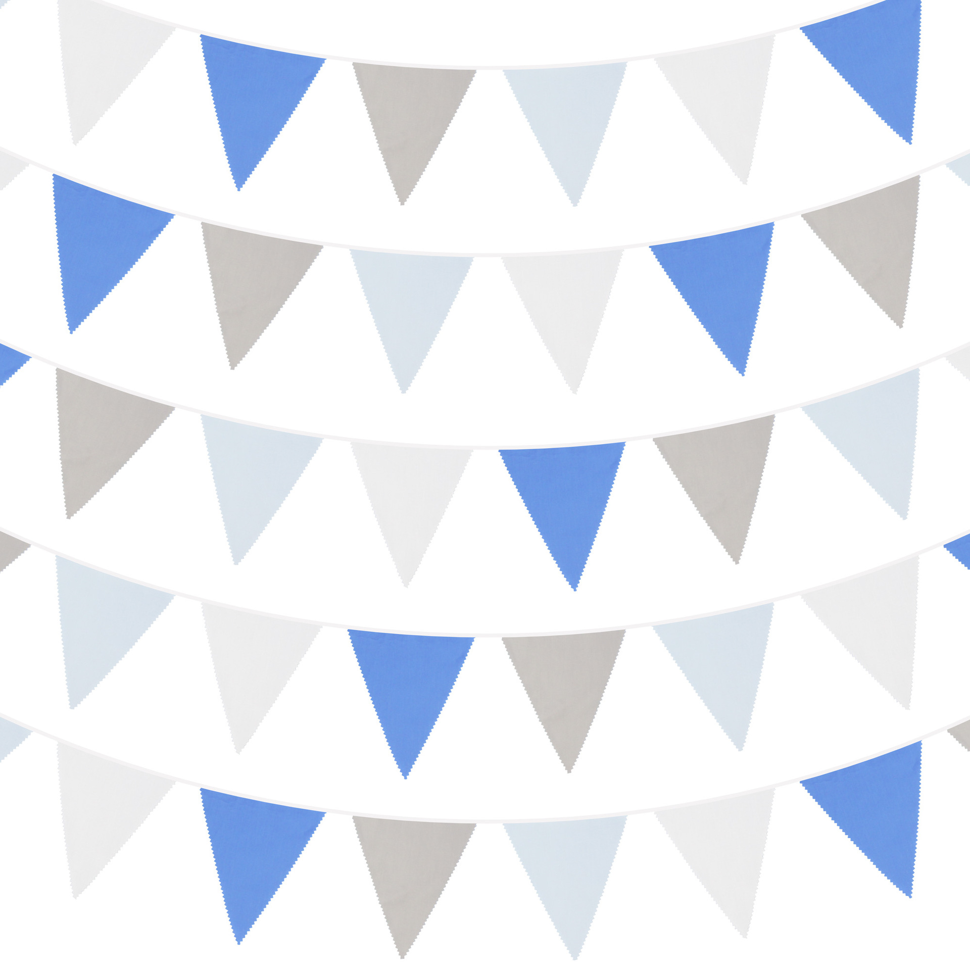 12 meters 42 pieces of colorful floral wave single layer cotton triangular flag birthday flag photo background Western wedding flag_voghion.com