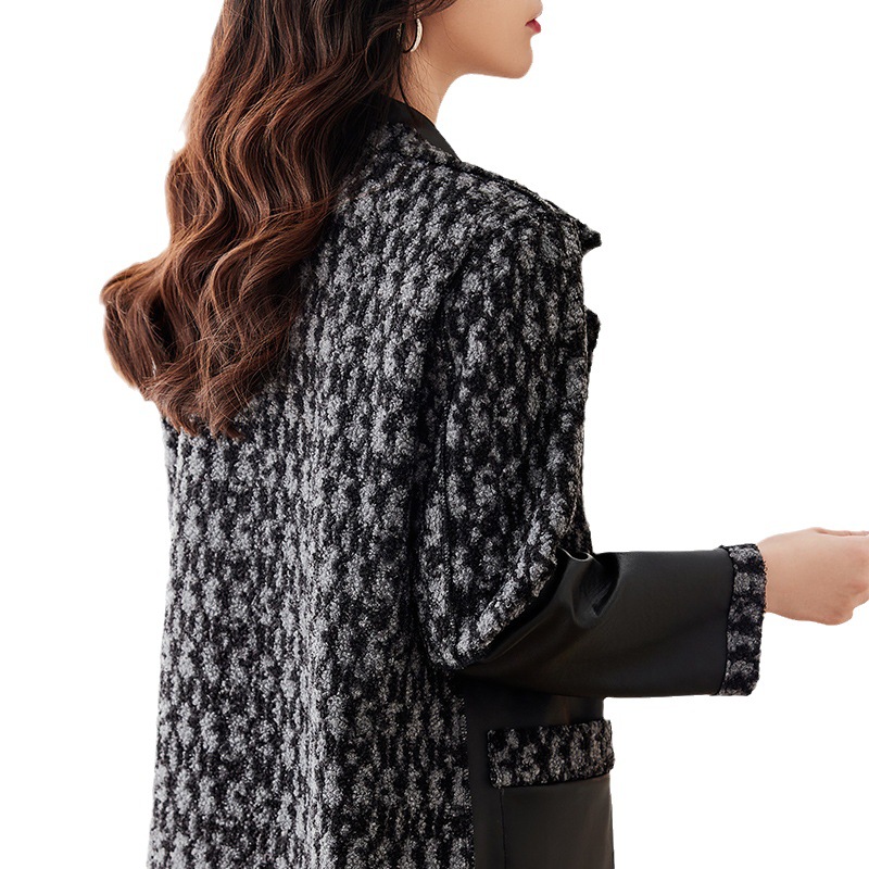 Women's Clothing new double sided Haining leather jacket_voghion.com