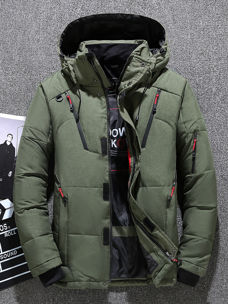 [European and American Cross-Border] New Cold-Proof Clothing for Men, Winter Thickeneded Hooded Jacket, Casual Outdoor Men's Clothing Export