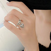 Brand retro ring with tassels heart shaped, Japanese and Korean, simple and elegant design