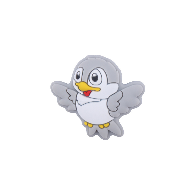 Bebé suministros de dibujos animados animal silicona pájaro mordedor creativo DIY bebé molar pezón anti-caída cadena Accesorios