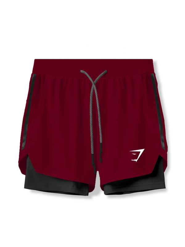 GYMSHARK健身短裤男士夏季跑步运动双层弹力速干短裤外贸跨境批发|undefined