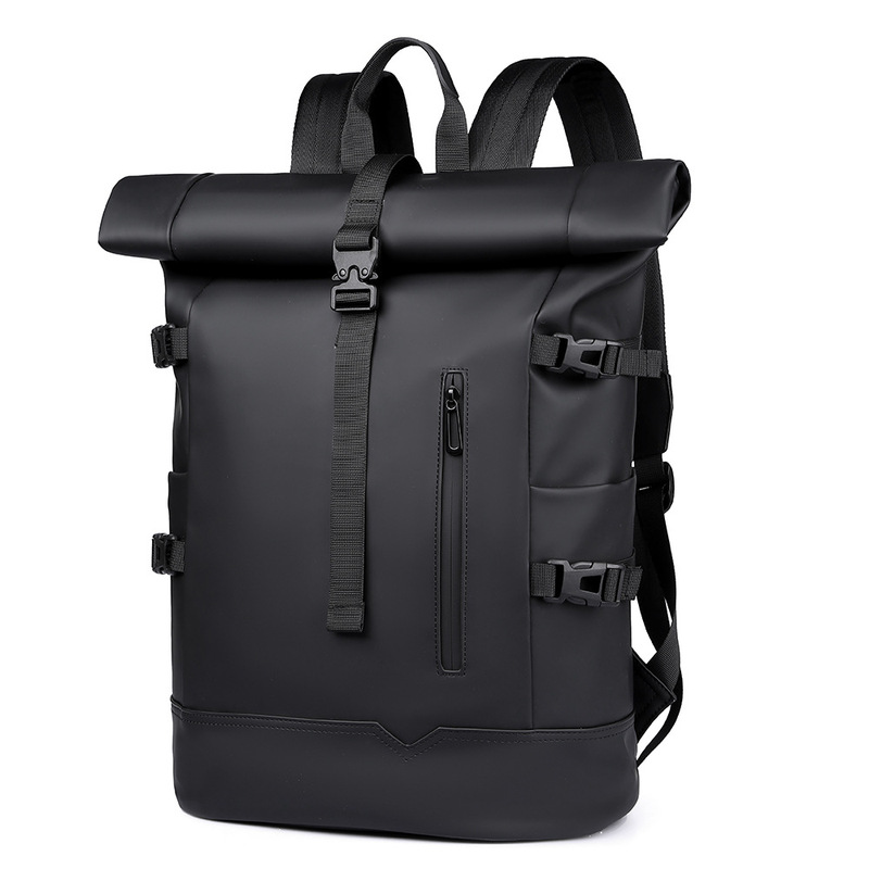 Cross-Border Trendy Roll-Top Backpack Men's Large-Capacity High-End Business Trip Backpack Leisure Travel Backpack Cross-Border Trendy Roll-Top Backpack Men's Large-Capacity High-End Business Trip Backpack Leisure Travel Backpack